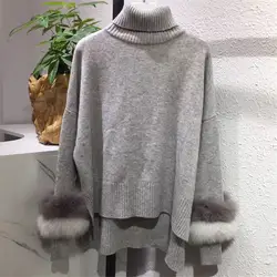 Модный свитер для Для женщин с длинным рукавом Водолазка элегантная Для женщин пуловеры для леди 2018 Новый Для женщин свитер