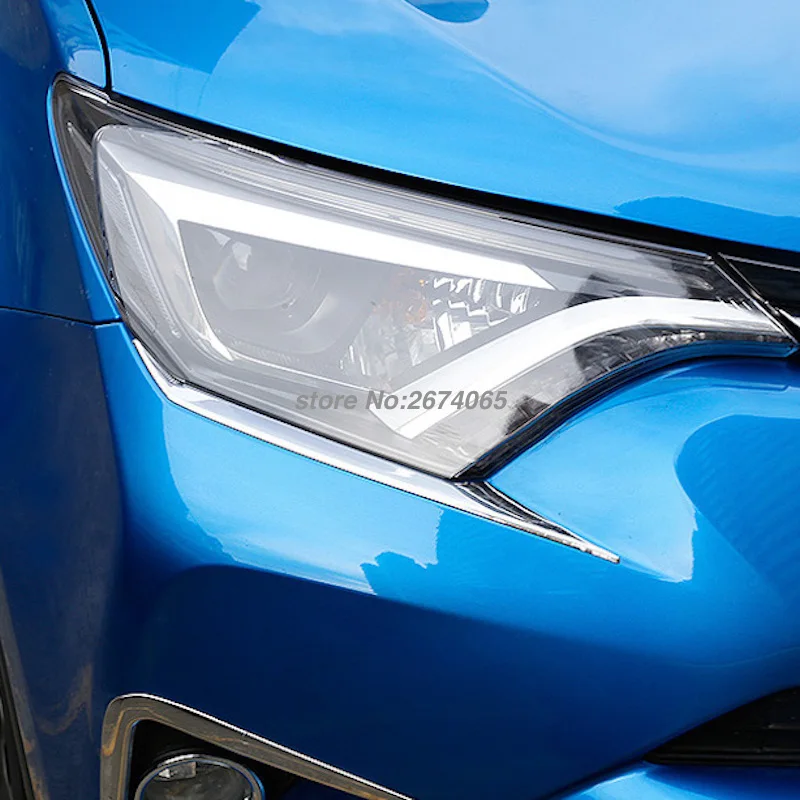 Передние фары для TOYOTA RAV4 украшение бровей передняя фара крышка лампы отделка RAV 4