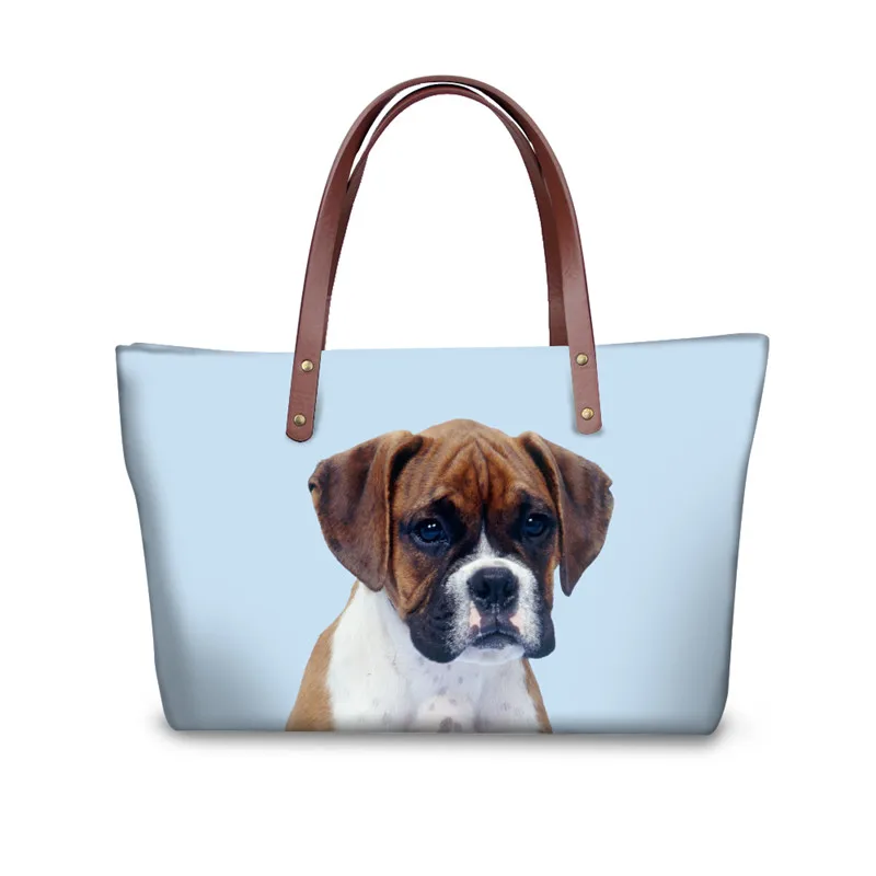 FORUDESIGNS/милые боксеры собака 3D печать сумки на плечо для женщин Дорожные сумки женские топ-ручка сумка и кошелек женский мешок основной - Цвет: YQ2984AL