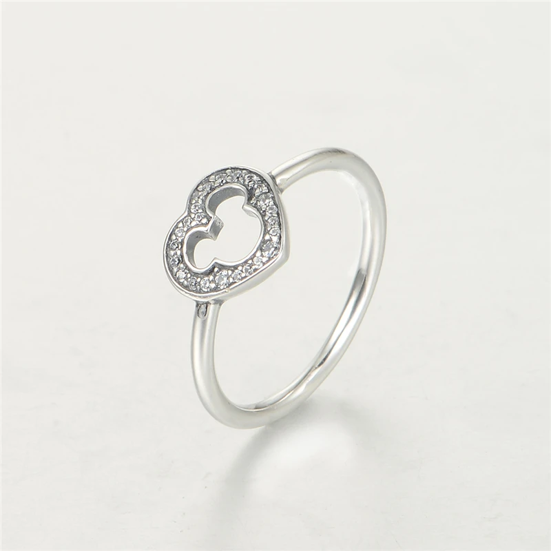 100% 925 Sterling Silver Ring Love Heart Rings Engagement Party Compatible European Charm Jewelry | Украшения и аксессуары