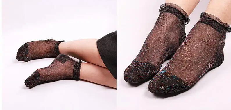 Новые летние женские мягкие дышащие прозрачные шелковые сетчатые Вязаные кружевные невидимые короткие носки-лодочки