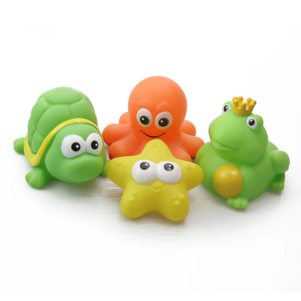 Rubber marine life toy baby shower cute turtle octopus starfish frog