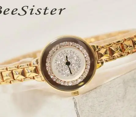 FA1409 Brand Luxury Crystal Gold Watches Women Fashion Bracelet Quartz Dress Watch Female Clock Relogio Feminino