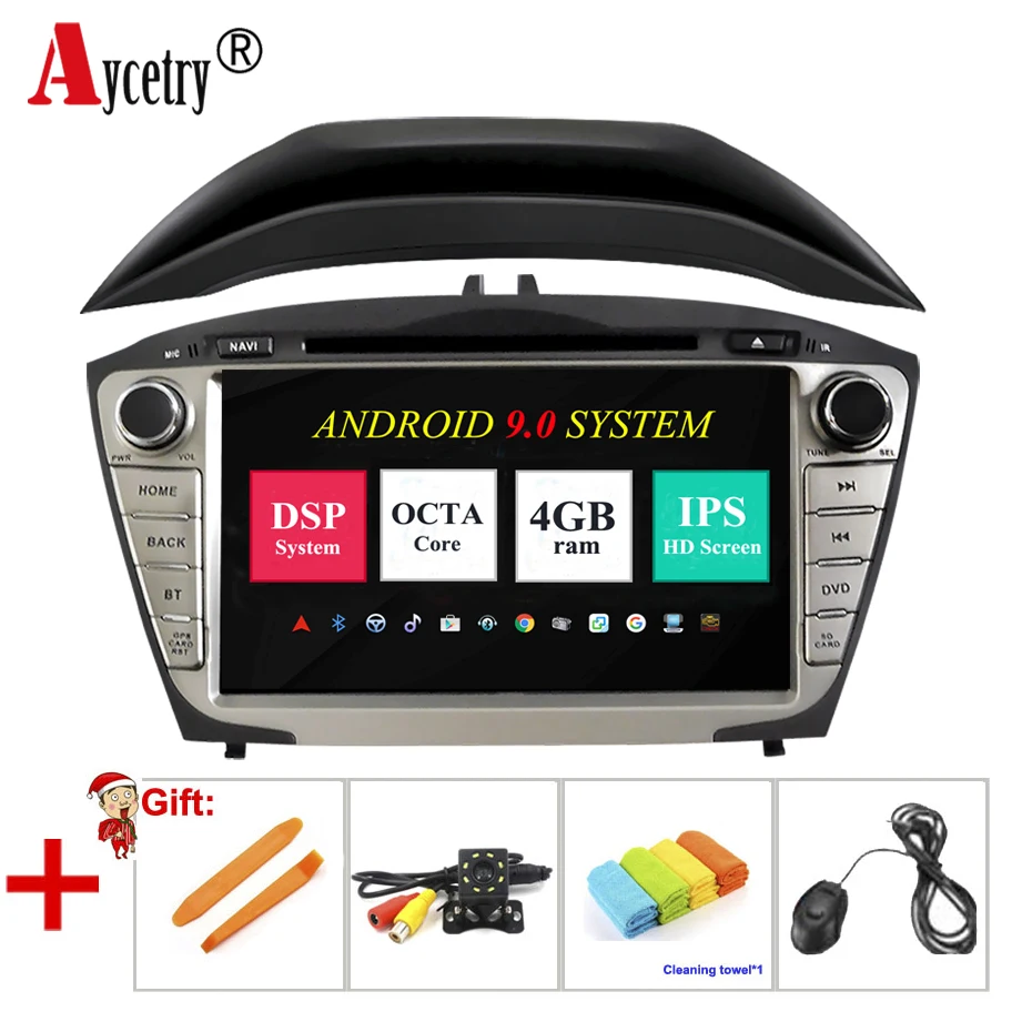 

DSP IPS Car dvd Multimedia Player 8 core 4G 64G 2 Din Android 9 For Hyundai IX35 TUCSON 2009-2015 car radio GPS Navigation OBD2