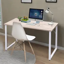 Высококачественный крепкий прочный простой прочный деревянный письменный стол для компьютера Противоскользящие прокладки ножки с