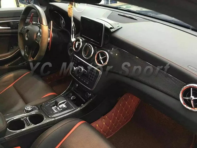 2014-2016 Mercedes Benz A CLA GLK Class A45 CLA45 GLA45 W176 W117 X156 LHD Cup and COMAND Control Surround Panel Cover Trim DCF (8)