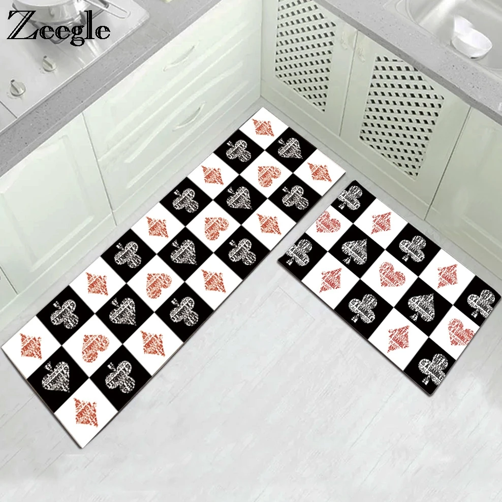  Zeegle Anti-slip Table Chair Floor Mats Kitchen Carpet Living Room Area Rugs Absorbent Bathroom Mat