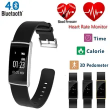 Новинка 2017 года Smart Band N108 OLED Экран IP67 Водонепроницаемый сердечного ритма Мониторы Приборы для измерения артериального давления Смарт Браслет вызова/SMS напоминание для IOS