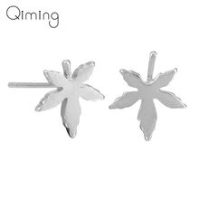 Осенний Канадский кленовый лист серебряные серьги женские милые листья поста серебряные серьги-гвоздики женские рождественский подарок