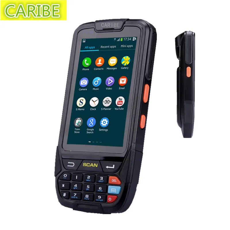 Caribe PL-40L large screen 1d  bluetooth android barcode scanner pda