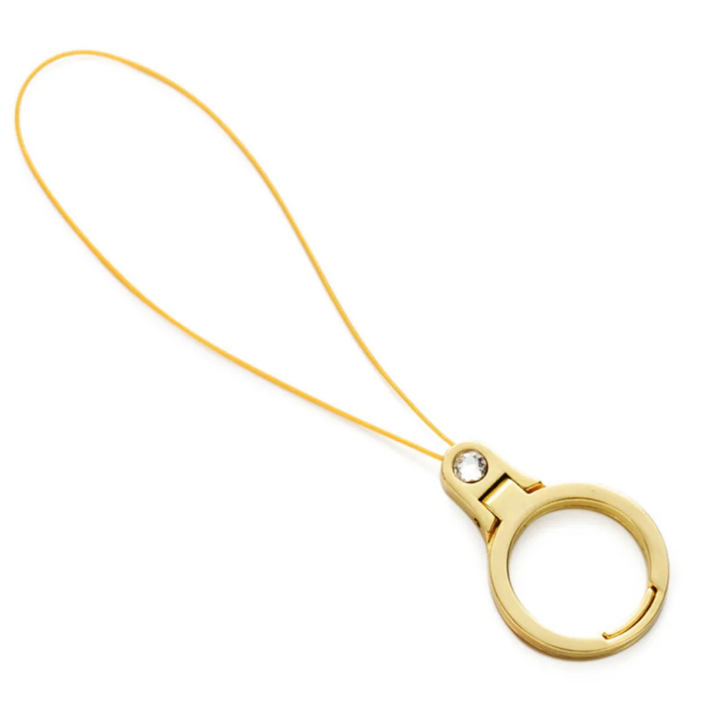 Phone Accessories Multifunction Metal Mount Bracket Ring Holder Finger Holder Lanyard Cell Phone 2 IN 1 Rhinestone With Rope