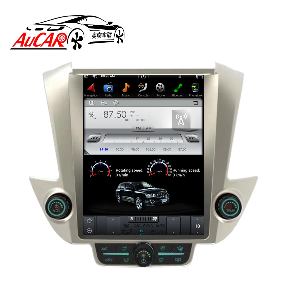 AuCAR Tesla 12," Android 8,1 автомобильный радиоприемник 2 din 1 din DVD для GMC Yukon Chevrolet Tahoe Suburban- gps навигация ips AUX