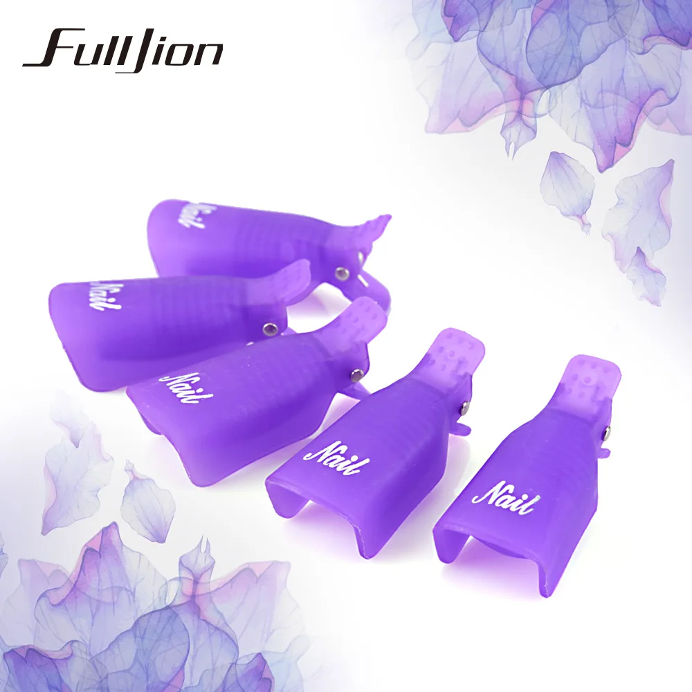 

Fulljion 5pcs/set Nail Gel Polish Remover Clips Lacquer Tool Soak Off Wrap For Nail Makeup Tools Nail Cleaner Cap Remover Gel