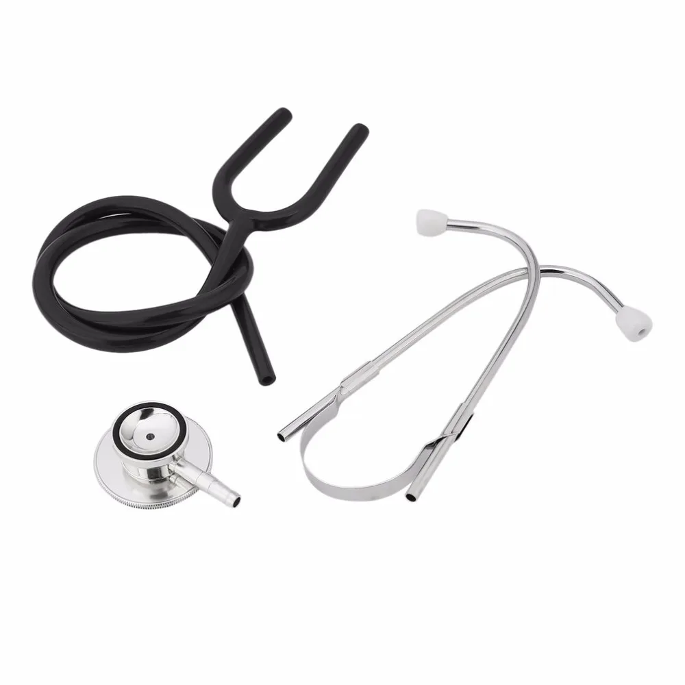 New Double Dual Head Stethoscope Single Tube Doctor Nurse Professional Cardiology Stethoscope Aluminium Alloy Health Care