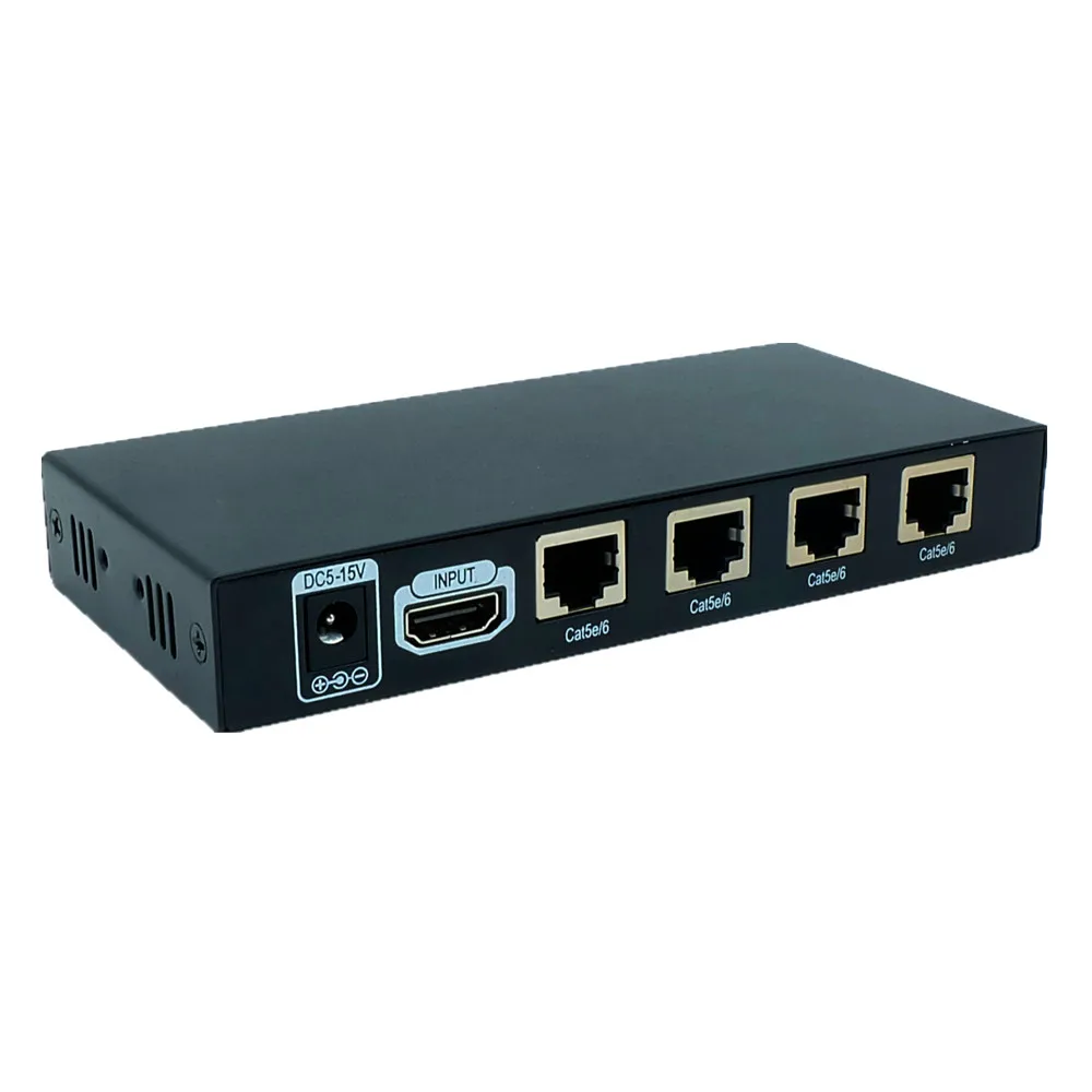 60 м 3D 1080P 1x4 HDMI удлинитель/HDMI усилитель/HDMI разветвитель по Ethernet RJ45 Cat5e Cat6 кабель(удлинитель 1 TX и удлинитель 4 RX