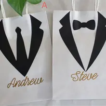 Персонализированные Свадебный для шафера Лучший человек Добро пожаловать сумки, на заказ день рождения спасибо подарочные сумки, настроить детский душ подарочные сумки