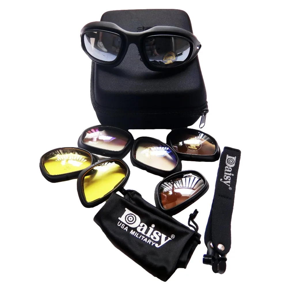 Daisy C5 Tactical Goggles Outdoor Gafas Goggles 4 Lenses Windproof Eyewear Shooting Airsoft glasses Goggles Eye