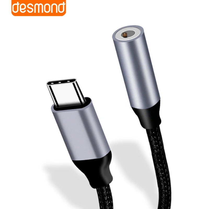 

Type C Audio Adapter USB C to 3.5MM Converter Aux Headphone Adapter Cable for Huawei mate 20 P30 pro Xiaomi Mi 6 8 9 SE Note 3