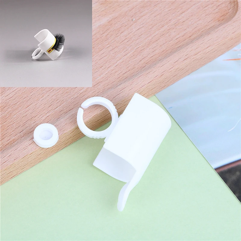 

1* Eye Lash Strip Holder Pallet Sub-root Device U Shape Glue Ring Cups Set Volume 3D Eyelash Extensions Sets