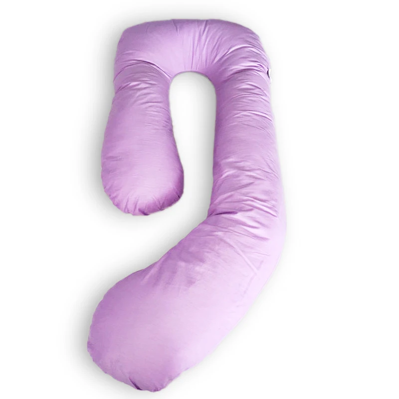 Удобные подушки в форме J для беременных, мягкая подушка для тела, Подушка для беременных и бокового сна - Цвет: Purple