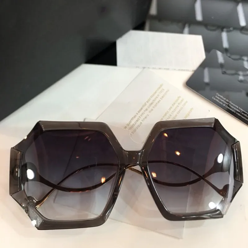 

20190705012 Fashion Retro V Logo Ma Mars Sunglasses Designer Lady Mirror Sun Glasses Vintage Female flat lens Glasses for Women
