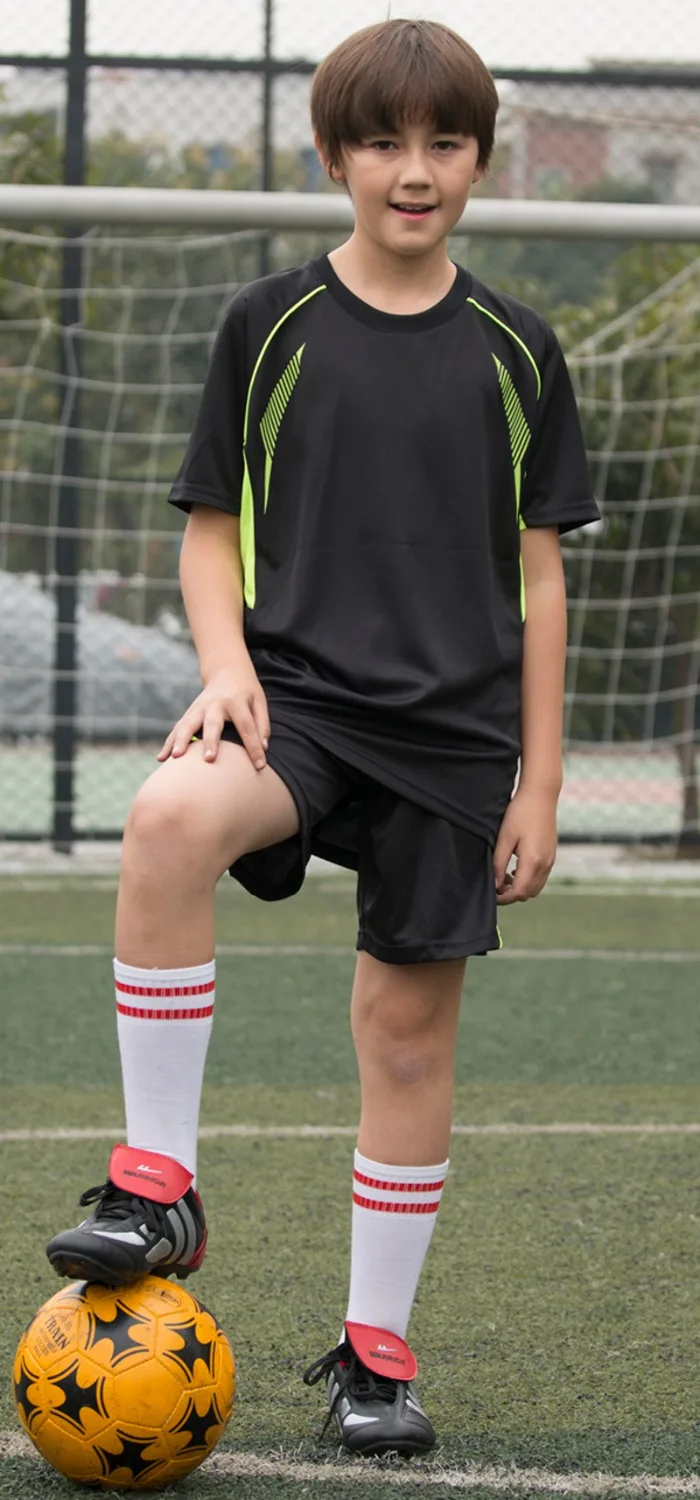 kids blank short sleeve soccer sets children football jerseys youth