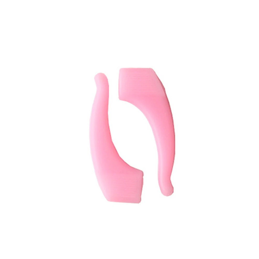 1 пара Противоскользящих силиконовых очков, ушные крючки для детей и взрослых, круглые ручки для очков, спортивные дужки, мягкие ушные крючки - Цвет: Розовый