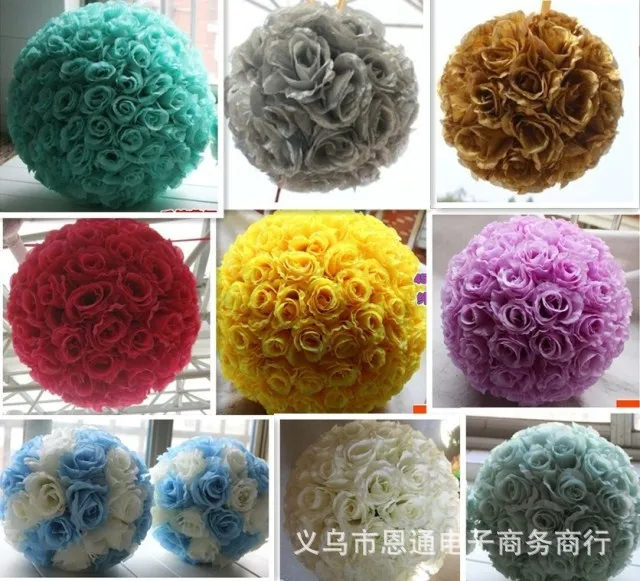 

Lavender Color Artificial silk kissing rose flower ball 30cm outer diameter 12pcs/lot wedding Church decoration