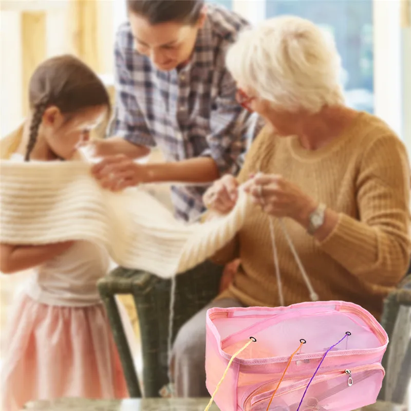 Yarn Storage Bag Portable Tote Easy to Crochet and Knitting Organization Storage for Accessories Household Knitting Bag For Mom (19)