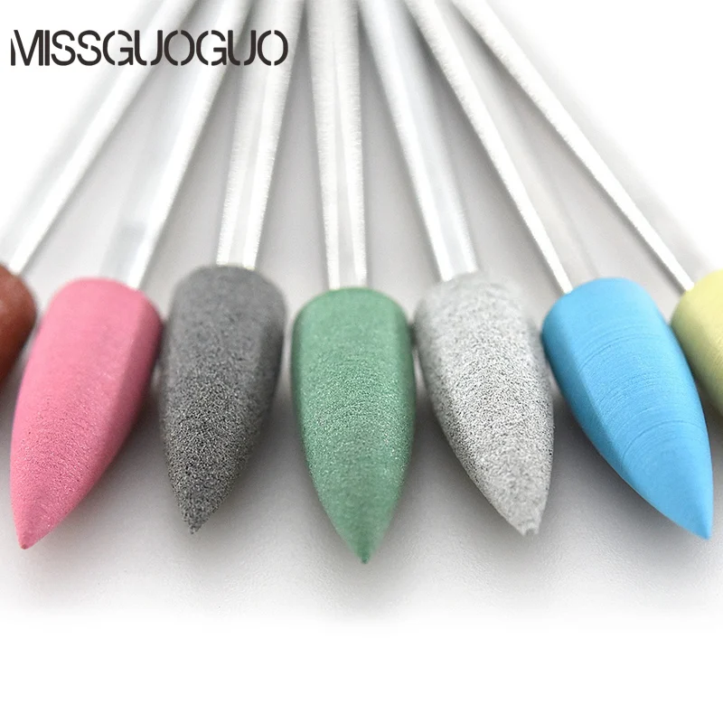 Rubber Nail Drill Bit Manicure Drill Nail Art Tools Hot Selling Manicure Drill Tools Nail Equipment Different Style Drill Bits 4