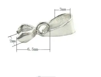 

Wholesale Price 10pcs solid sterling silver pendant bail Lobster Clasp,SS925 Silver Jewelry Pendant bail for jewelry