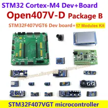 STM32F4DISCOVERY STM32F407VGT6 STM32F407 STM32 ARM Cortex-M4 макетная плата(1 Мб флэш)+ 17 модулей комплект = Open407V-D посылка B