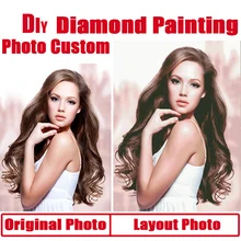 Фото на заказ 5D DIY Алмазная картина полностью круглое сверло Алмазная вышивка распродажа Свадебная картина Алмазная вышивка ручной работы