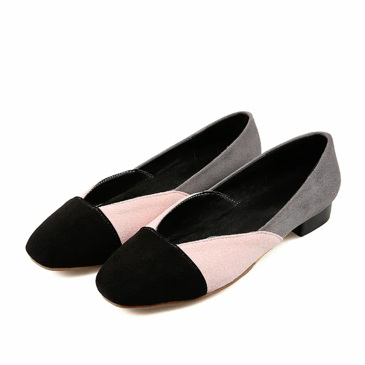 Специальное предложение обувь для Для женщин плюс большие размеры 34–47 Дамская обувь пикантные Для женщин балетки sapato feminino Стиль Chaussure Femme x7 - Цвет: Розовый