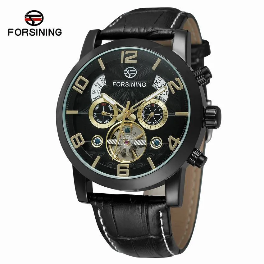 

Forsining man's large dial flywheel automatic mechanical watch