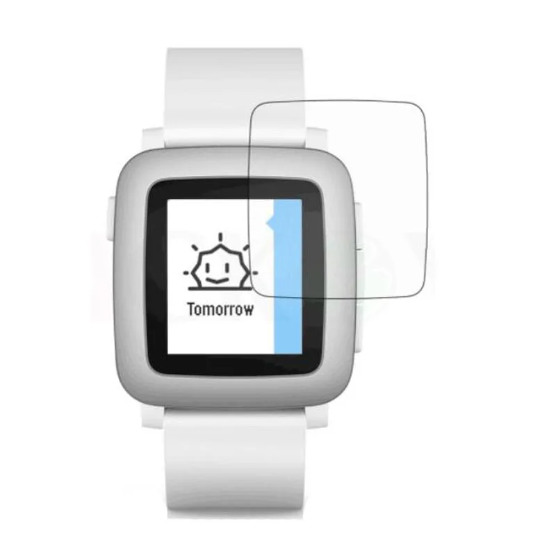 2 шт. анти-шок Мягкий ТПУ Ультра прозрачная защитная пленка для Pebble Time Смарт-часы Полный Экран Защитная крышка (не стекло)