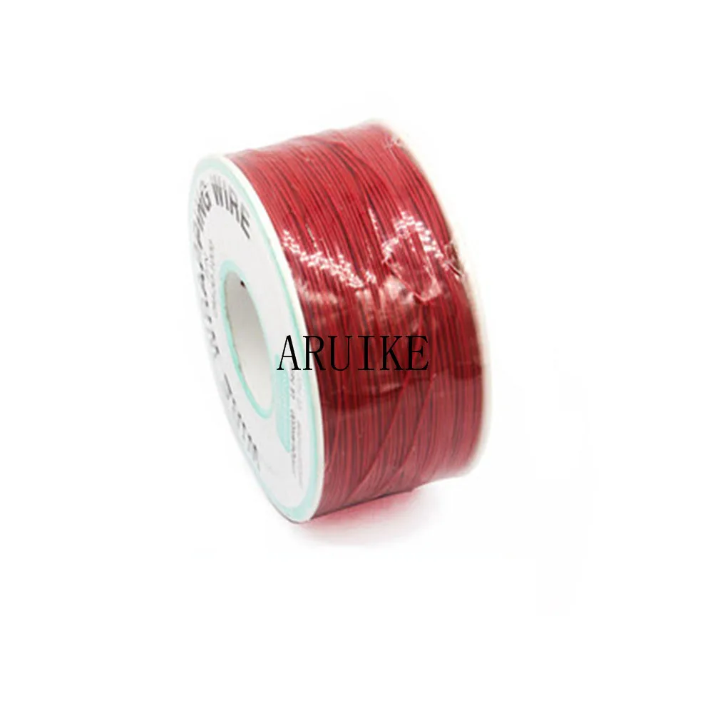 250 м 30 AWG обмоточный провод 10 цветов одножильный медный кабель ОК Проводной Электрический провод для ноутбука блок программного управления материнской платы припой - Цвет: Красный