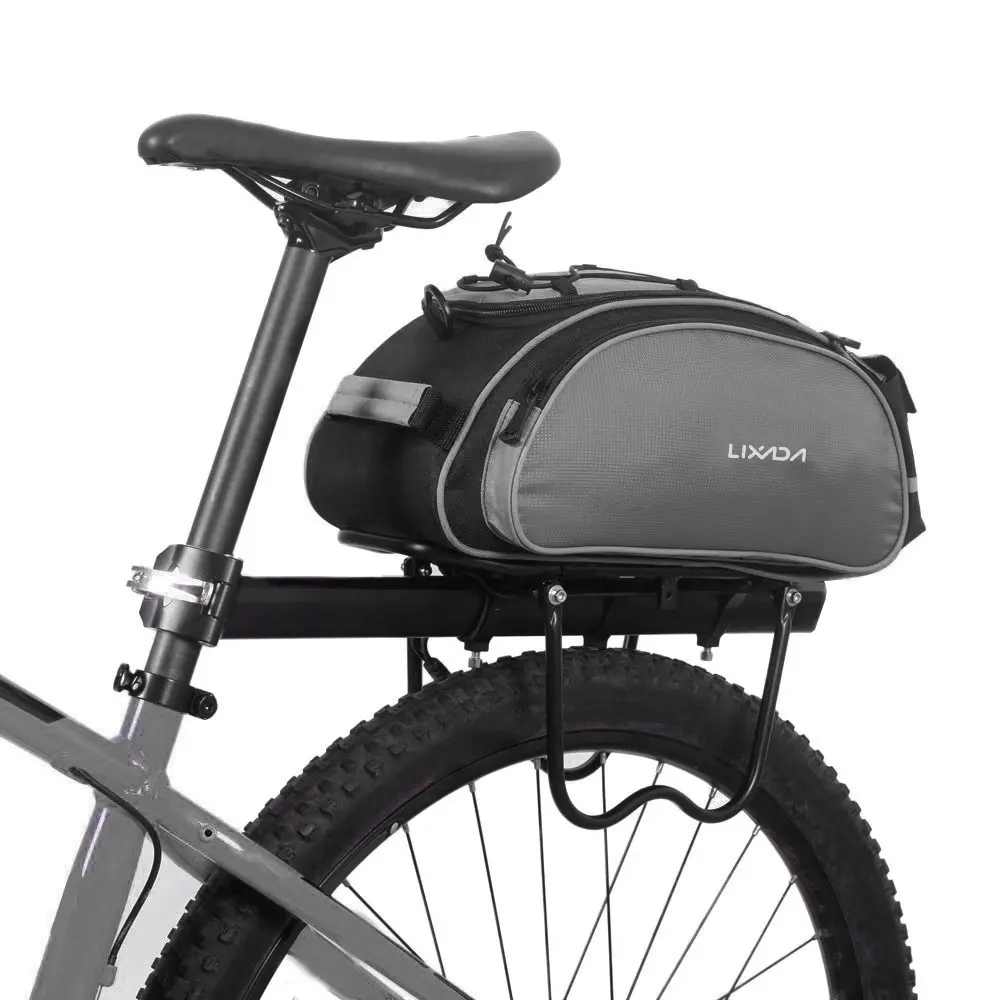 Excellent Lixada Rear Seat Bag For Bicycle Cycling Bags On Bike Backseat 13L Bicycle Bag Multifunctional Rack Pack Trunk For Bicycle 12