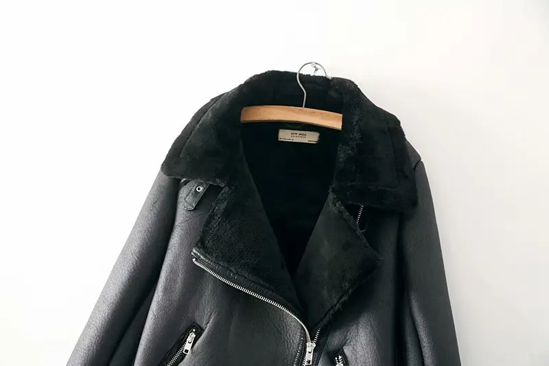 Quente da Motocicleta para Mulheres Jaqueta de Veludo Inverno Feminino Lapelas Curtas Pele Grossa Versão Coreana Mais 2020 Bombardeiro 7 de veludo feminino lapelas curtas pele grossa