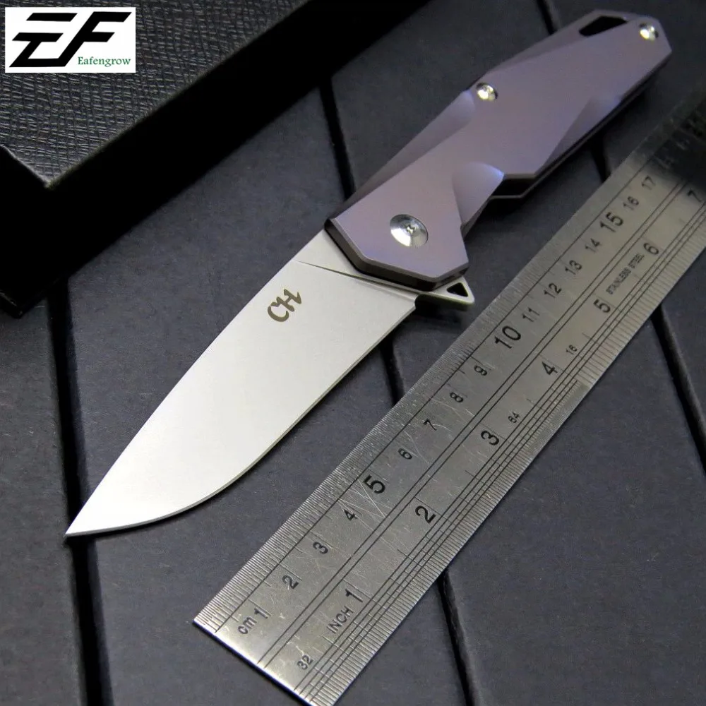 

Hot Folding Knives CH 1407 bearing Knife AUS-8 Steel TC4 Titanium Alloy Handle Tactical Survival Hand Tools Camping EDC Knives