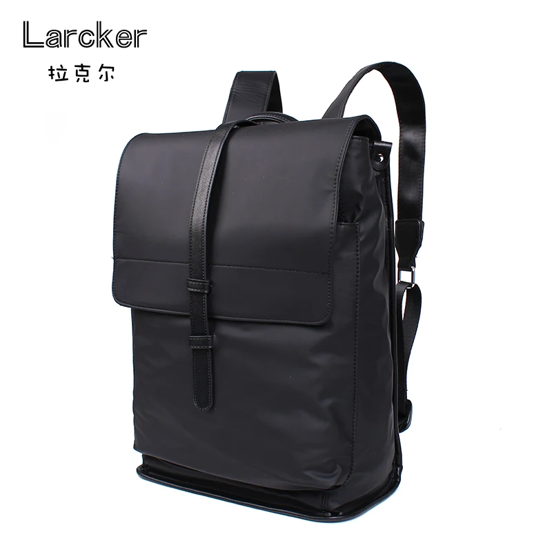 Рюкзак мужской нейлоновый с ремнем из ПУ кожи в стиле пэчворк|nylon backpack|backpack