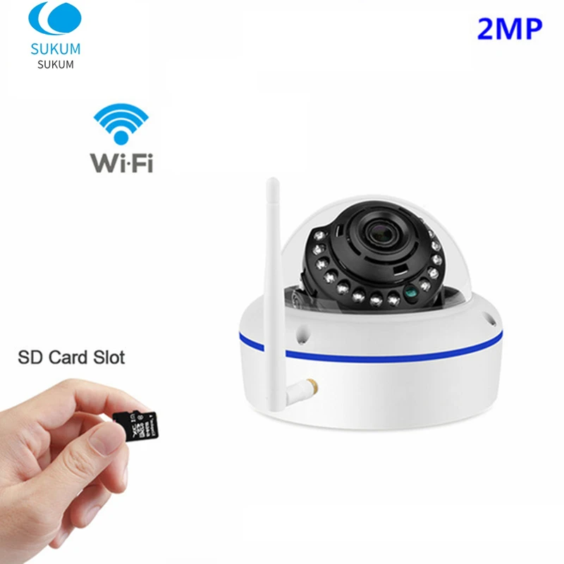 

1080P Dome WiFi Home Security Camera 2MP 3.6mm Lens Wireless Surveillance Wi Fi IP Onvif Camera XMEYE APP