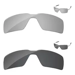 Черный серый и хром серебро 2 шт. Поляризованные замена оптические стёкла для пробации солнцезащитные очки для женщин рамки 100% UVA и UVB