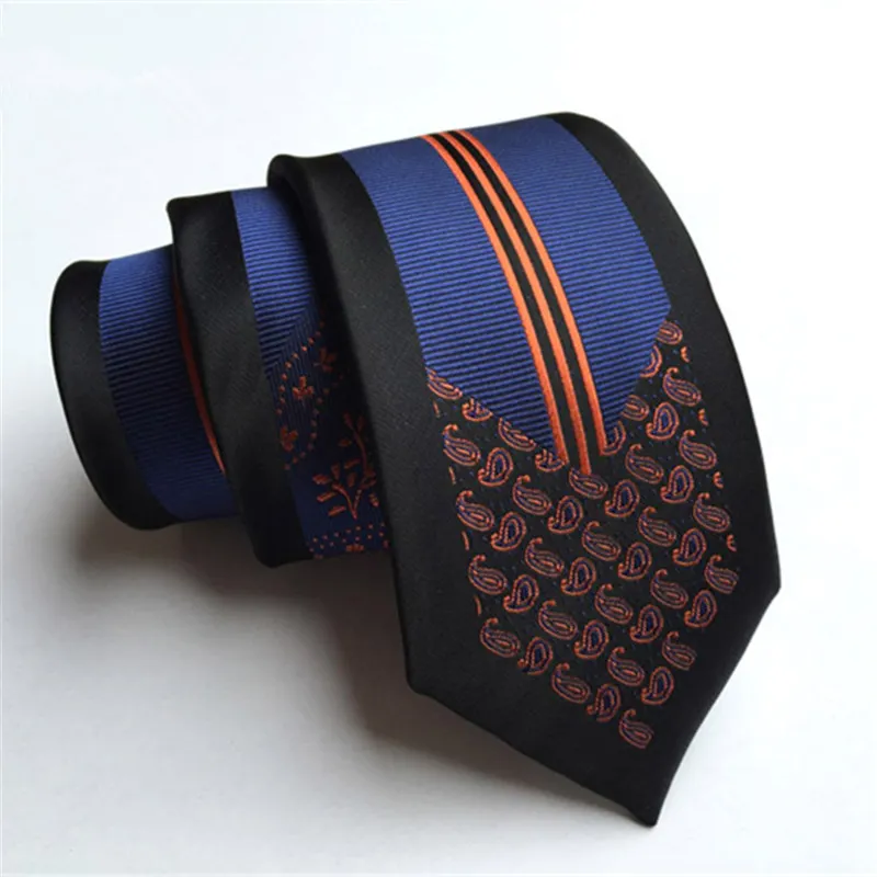 

6cm Fashion High Quality Paisley Floral Polyester Narrow Ties For Men Brand Wedding Suit Gravatas Neck Tie Cravat Necktie Party