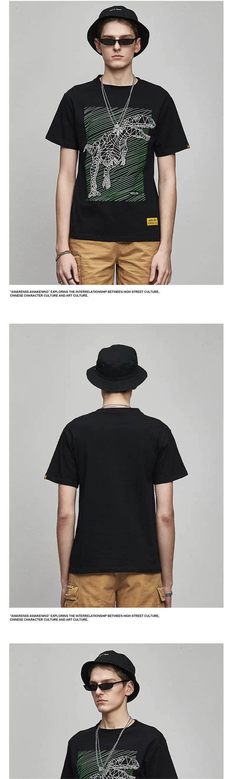 Cotton T-Shirts Men Women Summer Clothing Male Female T shirts Tops Tees Fashion Print Dinosaur Short Sleeve O-Neck Tshirts Man 03