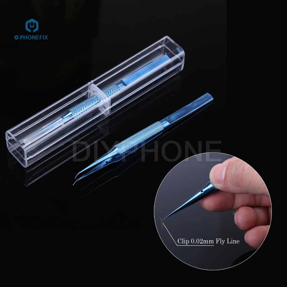 PHONEFIX Precision Titanium Alloy Fly Line Fingerprint Repair Tweezers Copper Link Wire Repair Tool For Mobile Phone Repair PHONEFIX Precision Titanium Alloy Fly Line Fingerprint Repair Tweezers Copper Link Wire Repair Tool For Mobile Phone Repair