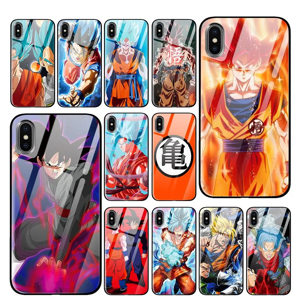 

Dragon Ball Super Son Goku Tempered Glass Phone Cases cover for Apple iPhone 5 5S SE 6 6s 7 8 Plus X XS Max XR