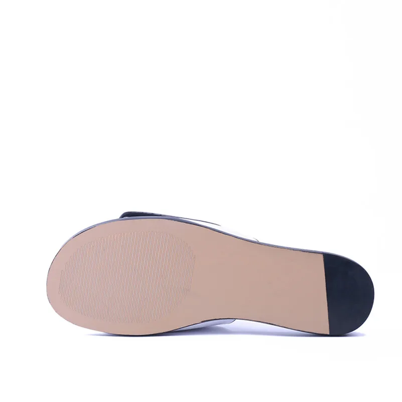 FEDONAS/Новинка года; фирменный дизайн; женские сандалии на плоской подошве без застежки с круглым носком; повседневная обувь; женские декоративные тапочки с пряжкой