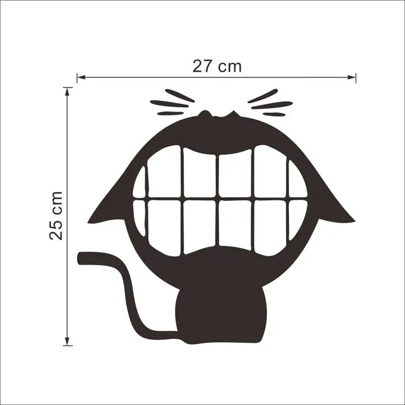 Vacclo Забавный улыбка Туалет Стикеры для Ванная комната Наклейка на стену, для туалета украшения дома Водонепроницаемый Наклейки на стены для туалета