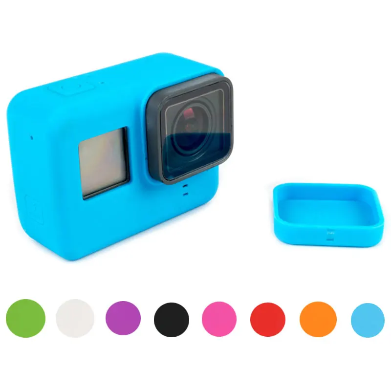 

For Gopro Hero 5/6/7 Black Soft Silicone Camera Body Case Cover Protective Lens Cap Soft Rubber Camera Bag for gopro accessories